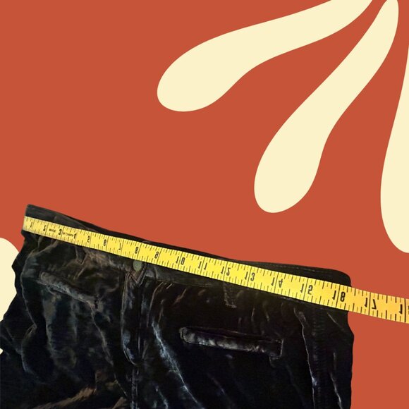 Free People Brown Velvet Wide-Leg Capris, Size 30 - Picture 2 of 9